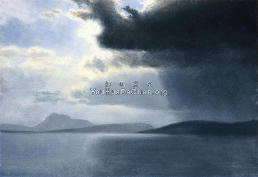 Approaching Thunderstorm on the Hudson River - 阿尔伯特·比尔施塔特
